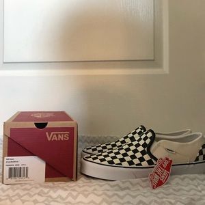 Vans Checkered Slip ons.